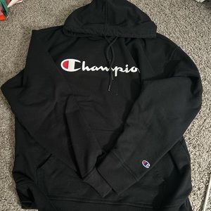 Black champion hoodie